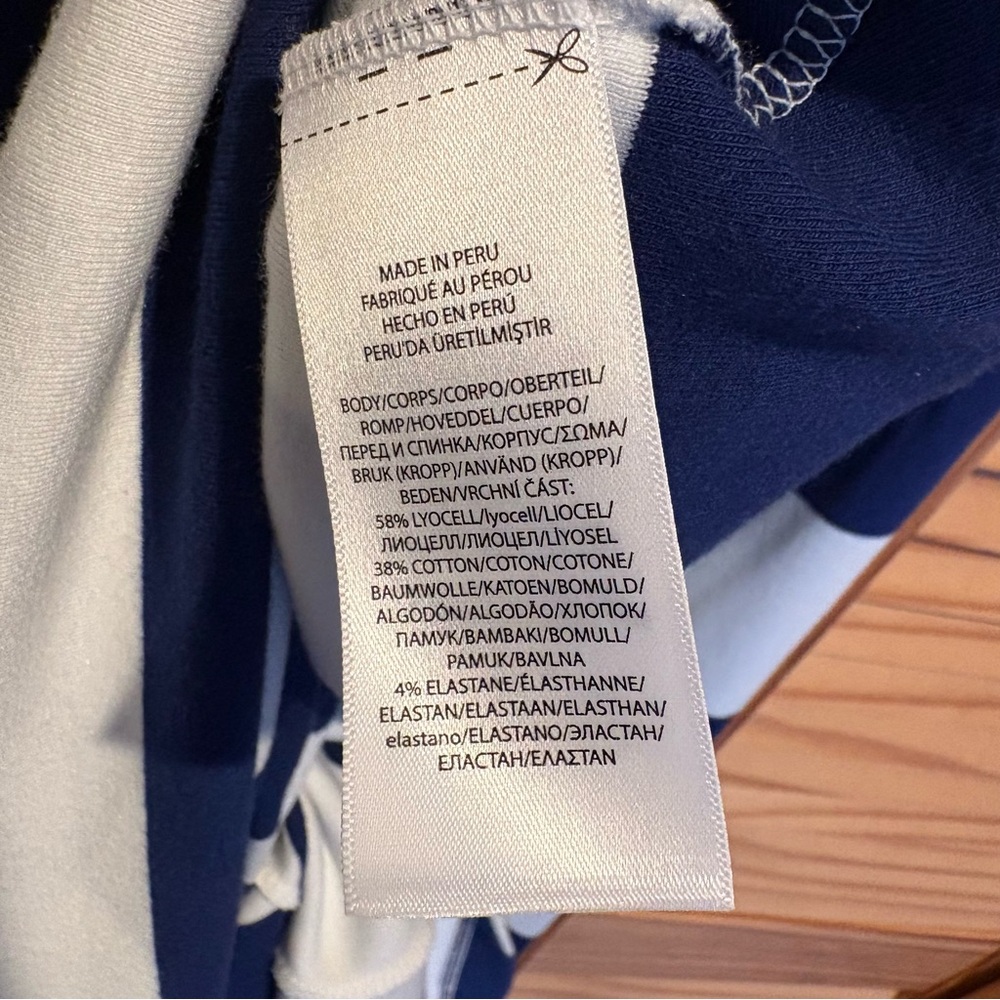 Ralph Lauren Polo Navy and White Maxi Striped Dress Medium Nautical resort - Picture 8 of 9